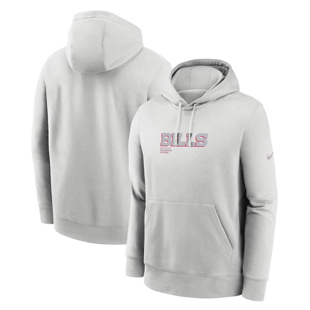 NFL Buffalo Bills Nike HD Stack Club Pullover Hoodie - Gray