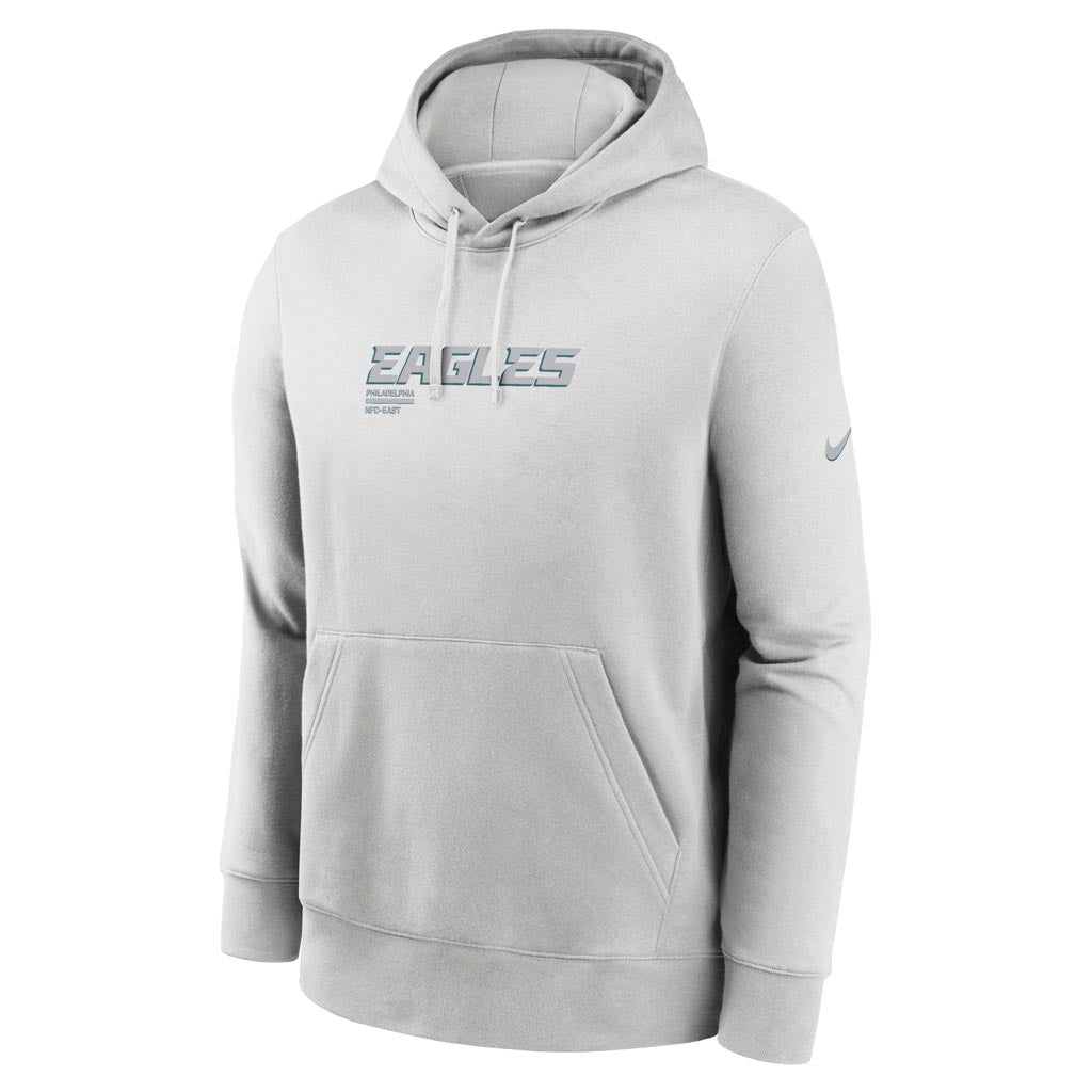 NFL Philadelphia Eagles Nike HD Stack Club Pullover Hoodie - Gray