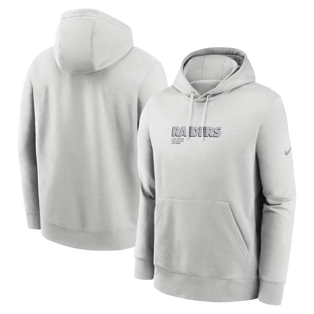NFL Las Vegas Raiders Nike HD Stack Club Pullover Hoodie - Gray