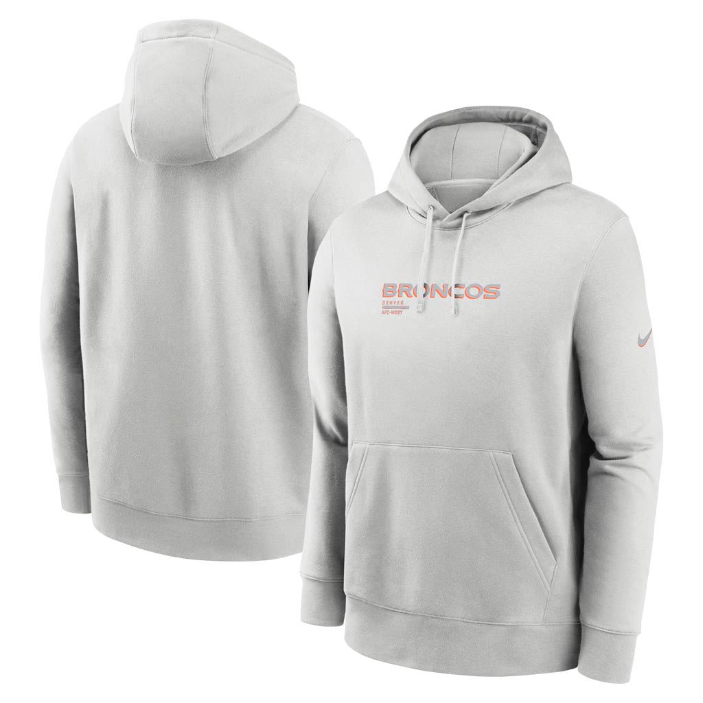 NFL Denver Broncos Nike HD Stack Club Pullover Hoodie - Gray