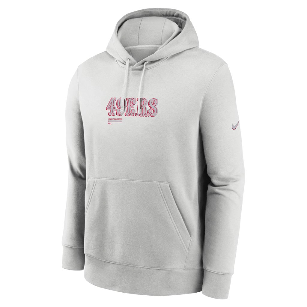 NFL San Francisco 49ers Nike HD Stack Club Pullover Hoodie - Gray