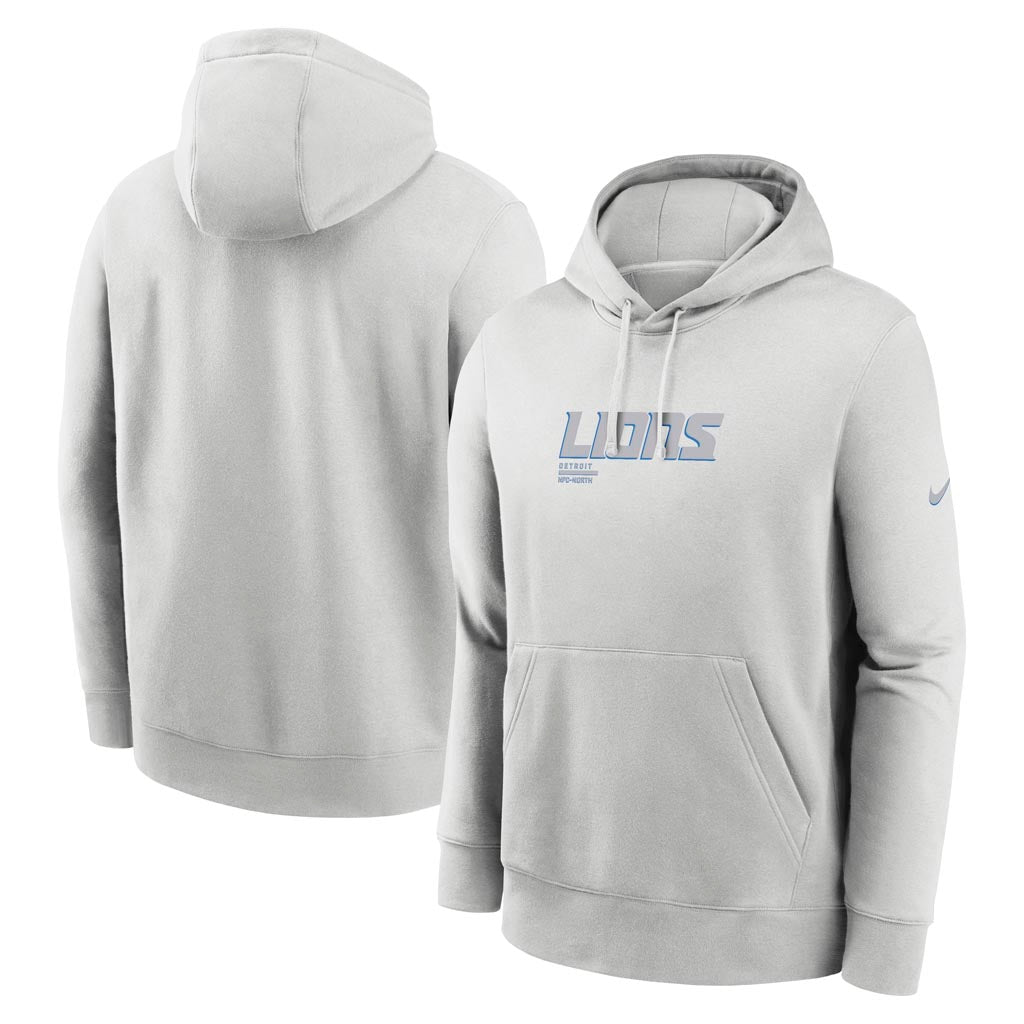 NFL Detroit Lions Nike HD Stack Club Pullover Hoodie - Gray