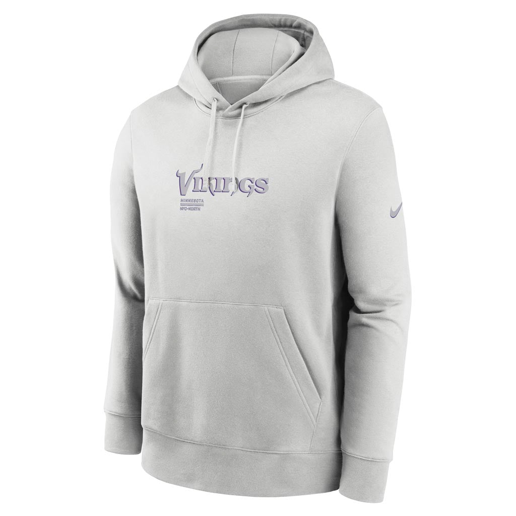 NFL Minnesota Vikings Nike HD Stack Club Pullover Hoodie - Gray