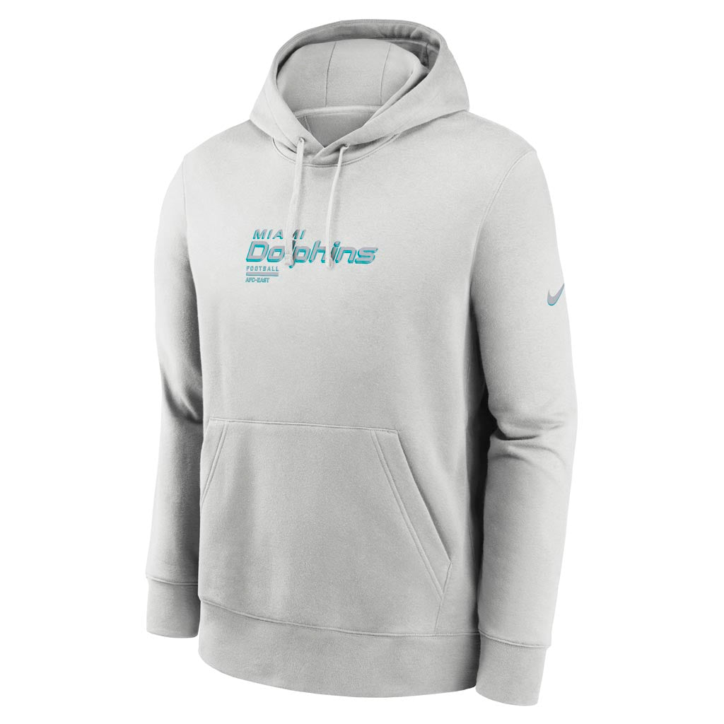 NFL Miami Dolphins Nike HD Stack Club Pullover Hoodie - Gray