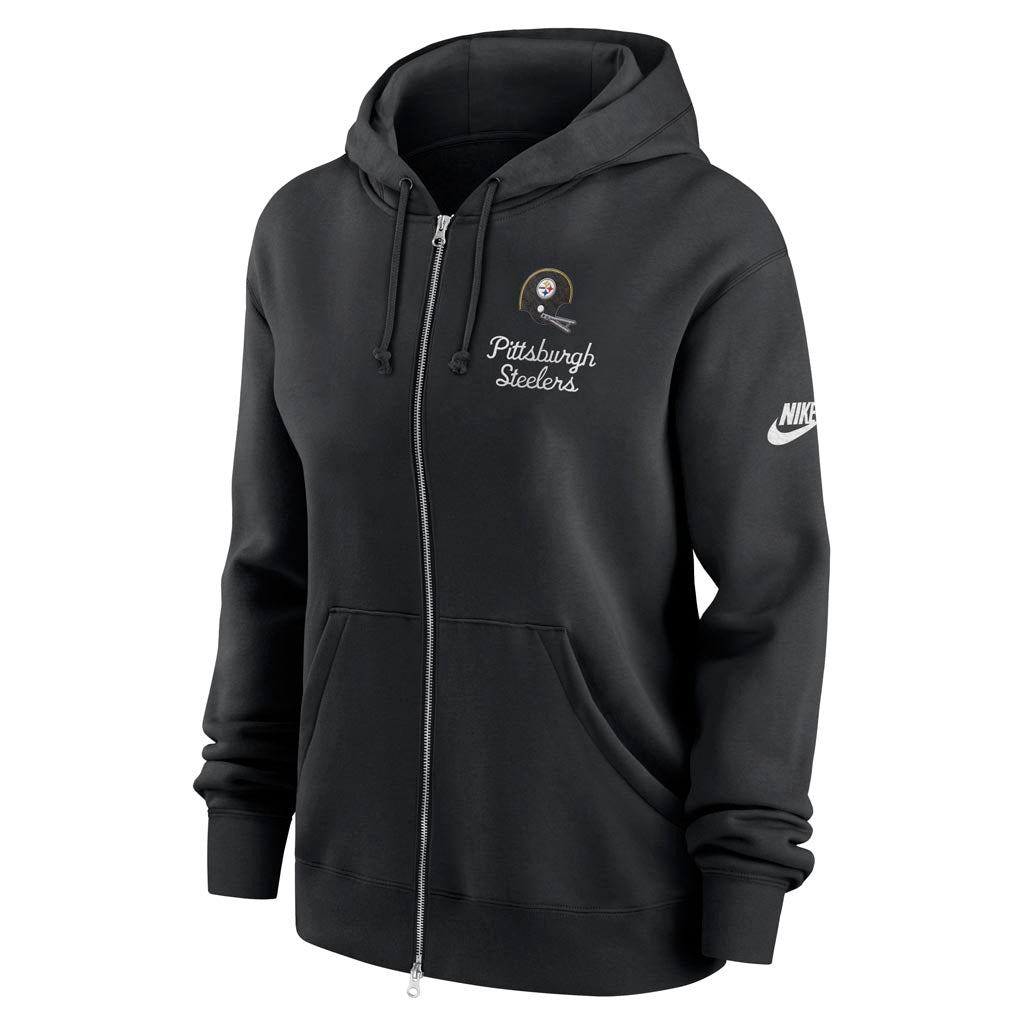 NFL Pittsburgh Steelers Women's Nike Rewind Phoenix Full-Zip Hoodie - Black