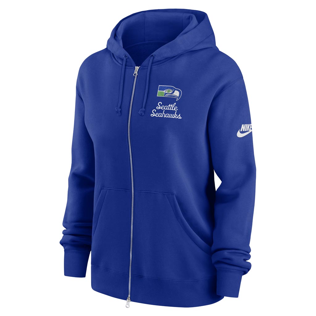NFL Seattle Seahawks Women's Nike Rewind Phoenix Full-Zip Hoodie - Blue