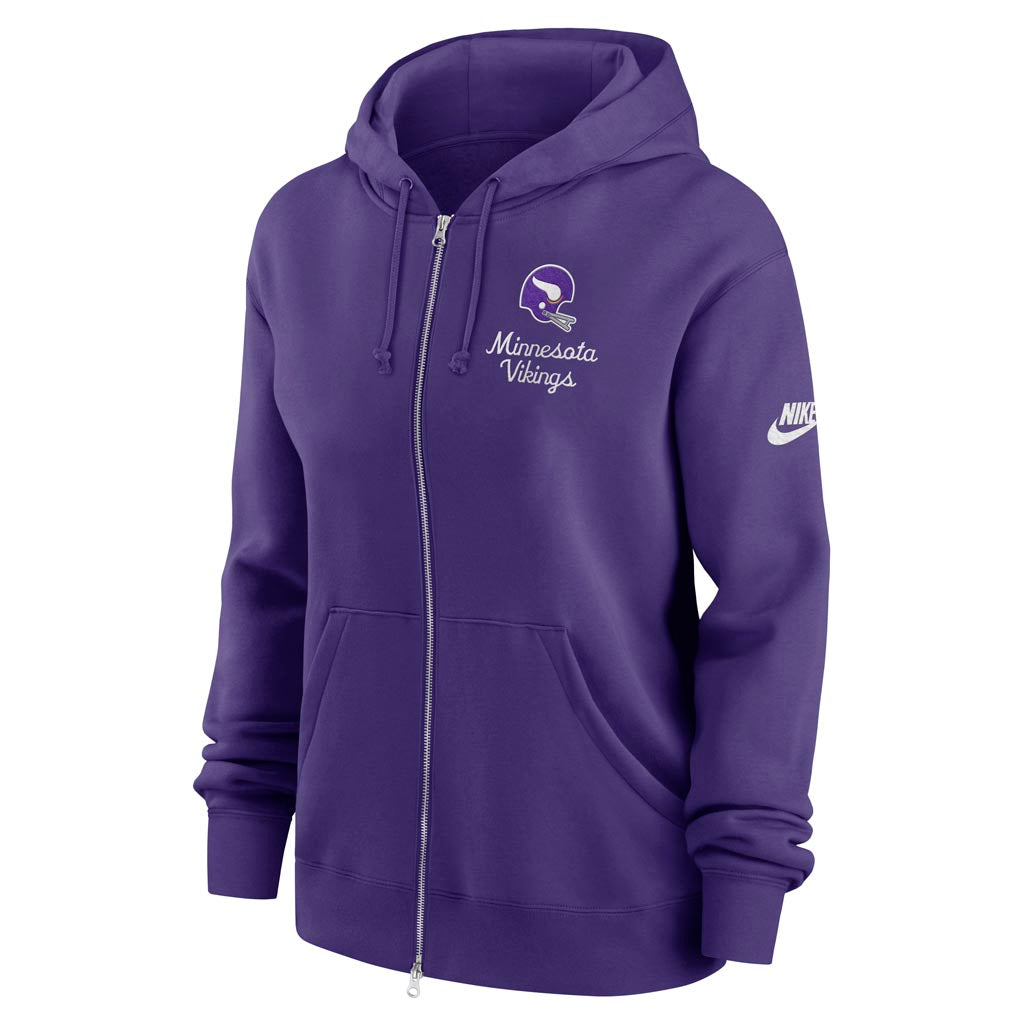 NFL Minnesota Vikings Women's Nike Rewind Phoenix Full-Zip Hoodie - Purple