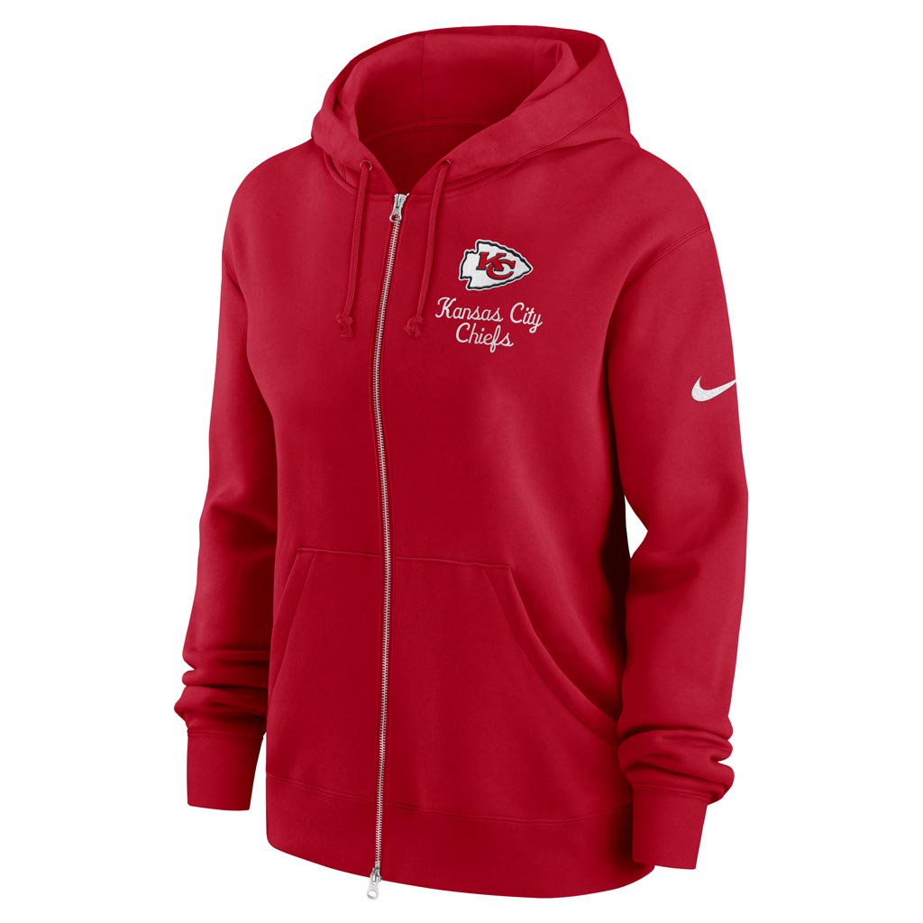 NFL Kansas City Chiefs Women's Nike Rewind Phoenix Full-Zip Hoodie - Red