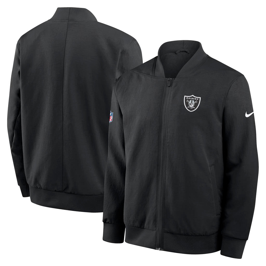 NFL Las Vegas Raiders Nike 2025 Sideline Bomber Jacket - Black