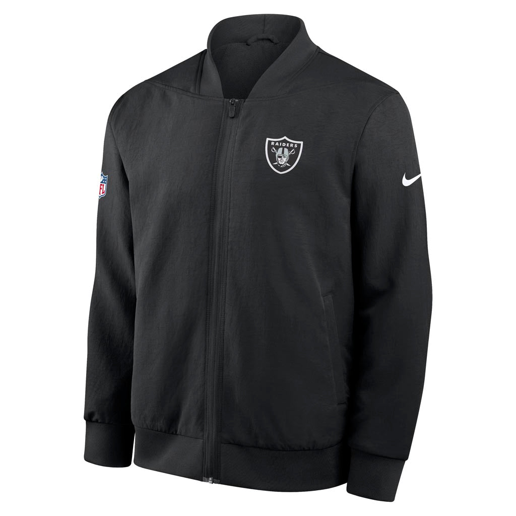 NFL Las Vegas Raiders Nike 2025 Sideline Bomber Jacket - Black