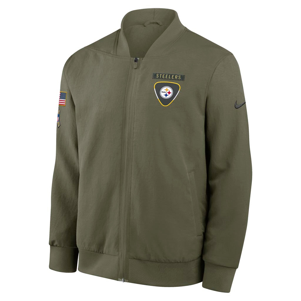 NFL Pittsburgh Steelers Nike 2025 Salute to Service Bomber Jacket - Green