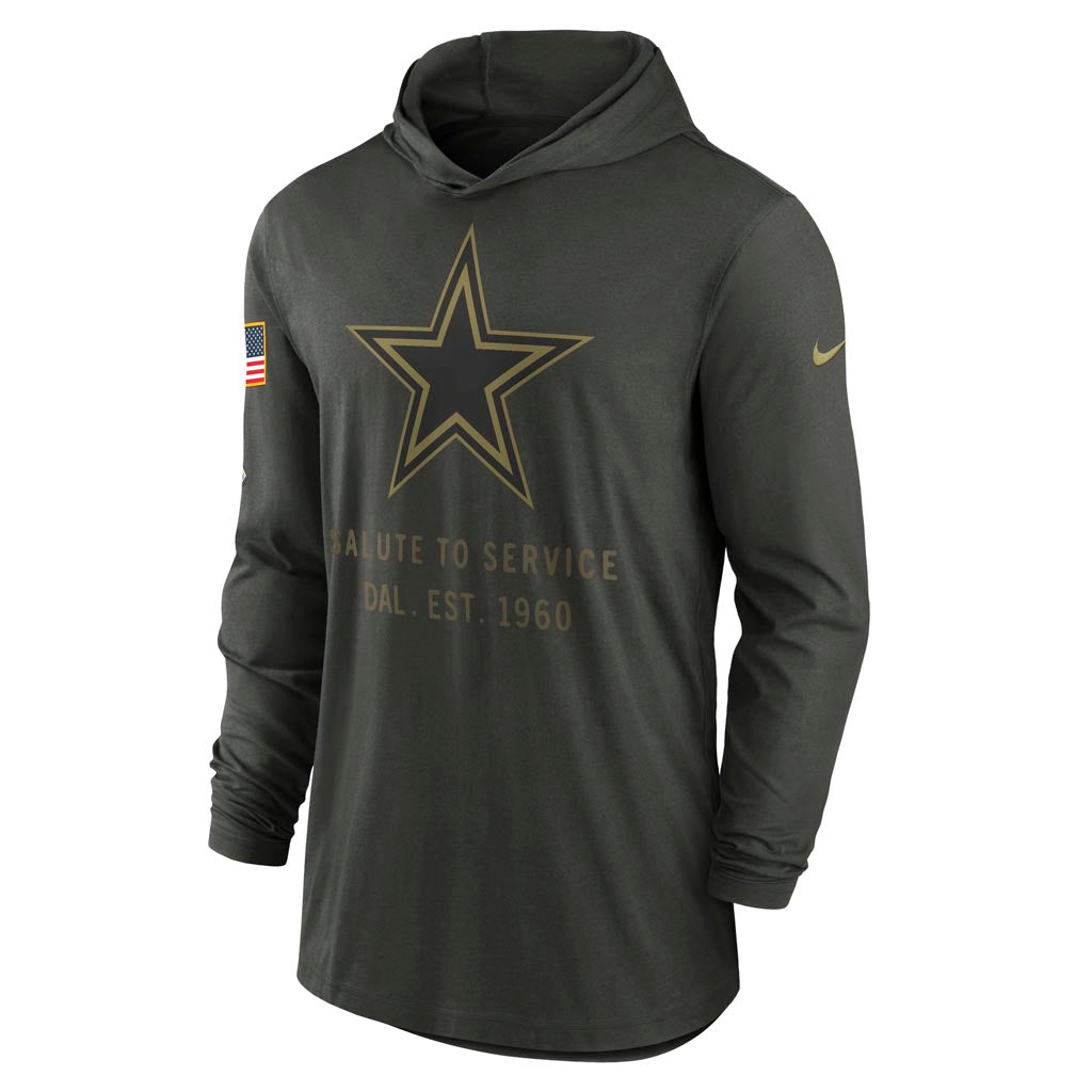 NFL Dallas Cowboys Nike 2025 Salute to Service Lightweight Hoodie - Green