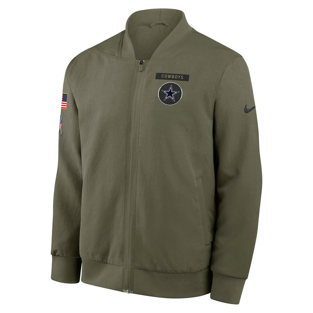 NFL Dallas Cowboys Nike 2025 Salute to Service Bomber Jacket - Green