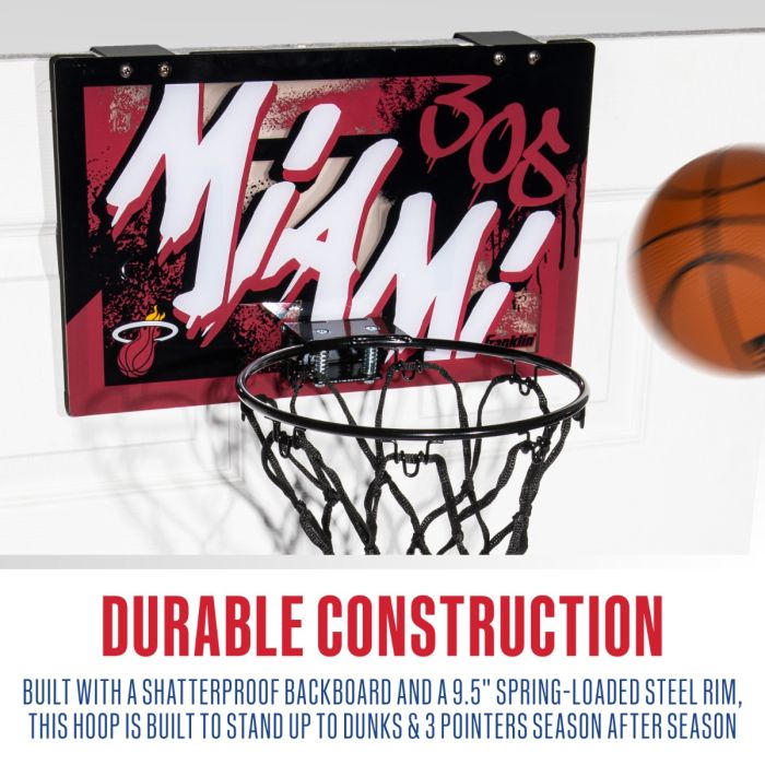 Miami HEAT Over The Door Basketball Hoop