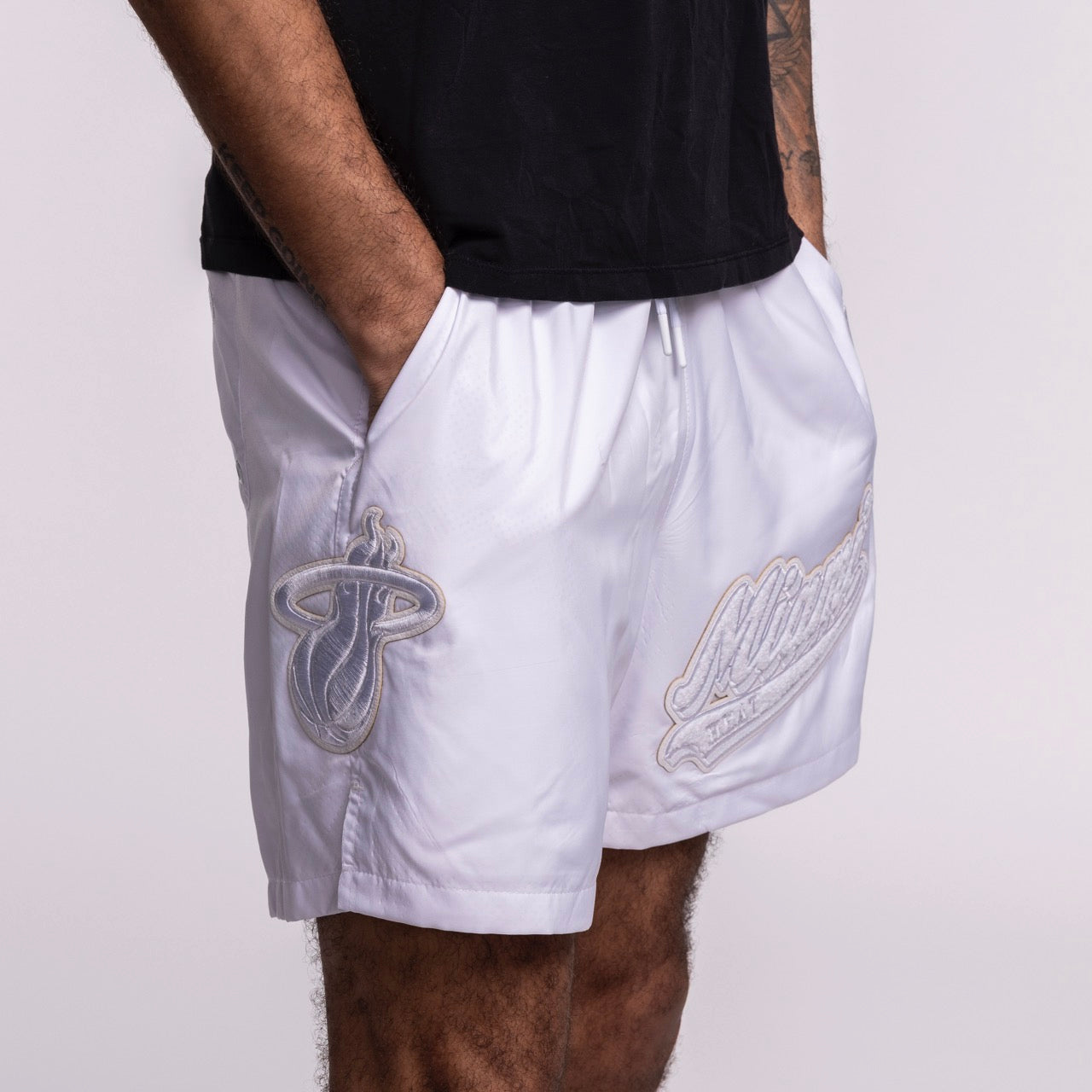 Pro Standard Miami HEAT White Out Woven Shorts