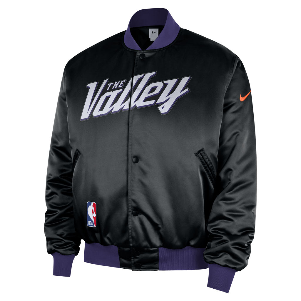 NBA Phoenix Suns Nike 2025-26 City Edition Premium Bomber Jacket - Black