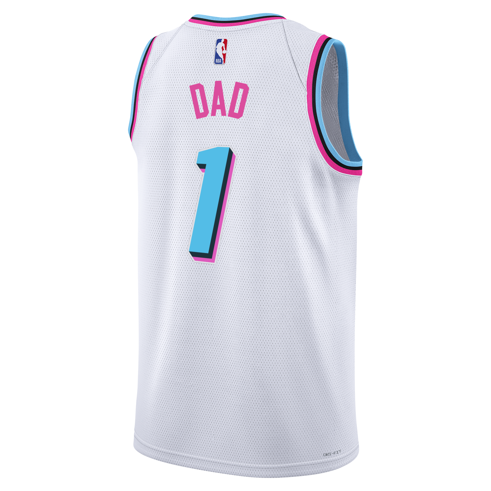 #1 Dad Nike Miami HEAT Original Vice Swingman Jersey