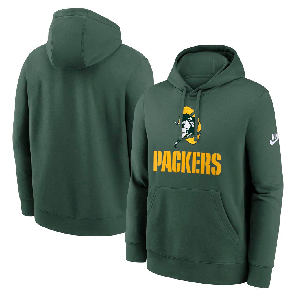 NFL Green Bay Packers Nike 2025 Rewind Club Pullover Hoodie - Green