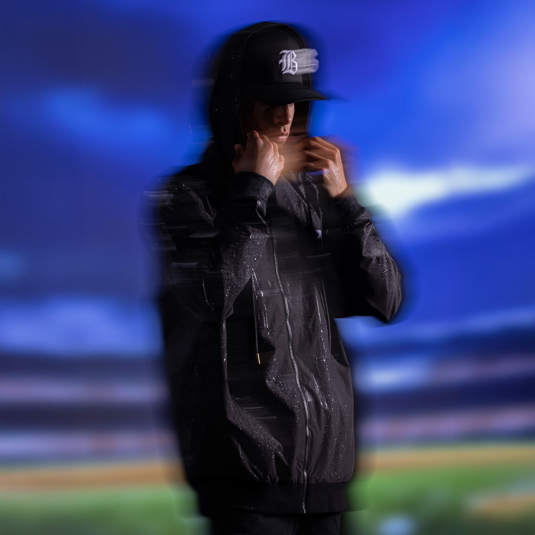 Shutout  Retro Windbreaker - Black