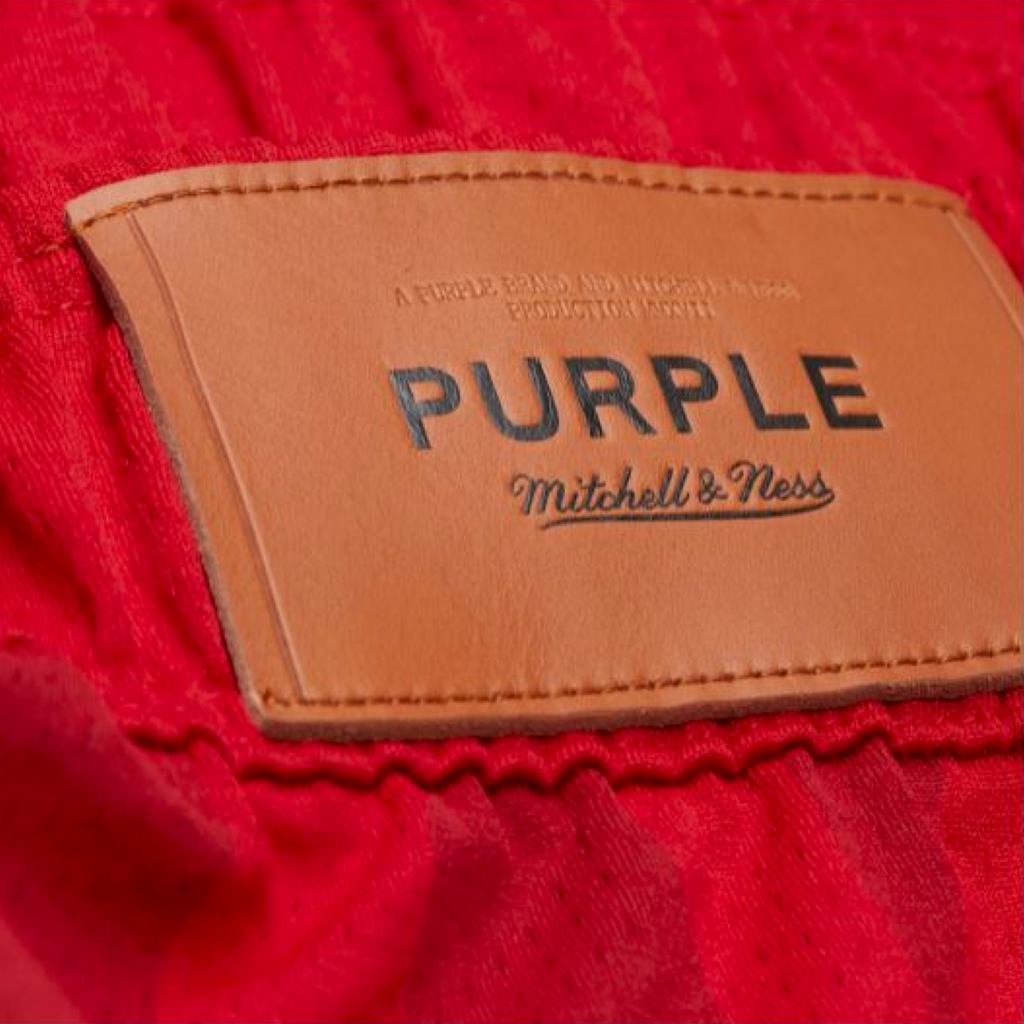 Mitchell & Ness x Purple Brand Miami HEAT Mesh Shorts